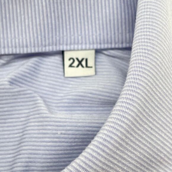 Oliver Ridley Men's Golf Shirt - Blue Striped - Size 2XL - EUC - Picture 8 of 9